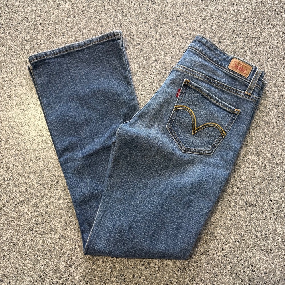 Levis 518 Superlow Bootcut Jeans Womens 9 Short 29x29 Blue Denim Low Rise Y2K